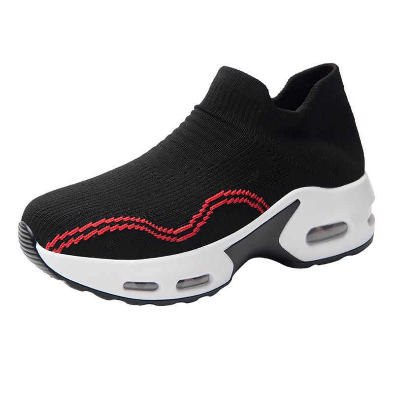 Women's Spring and Summer Breathable Loafers, Large-sized Fashionable Casual Sports Shoes, Height-increasing Walking Shoes