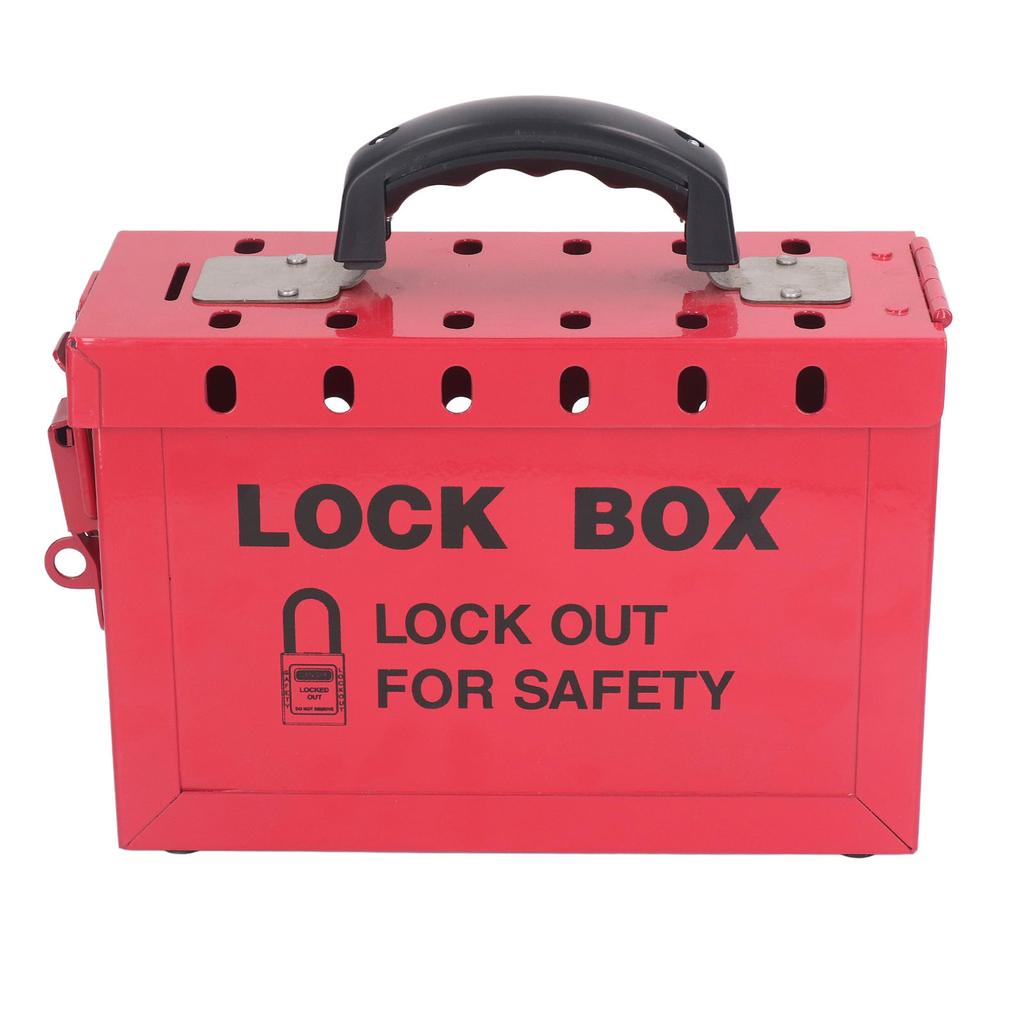 Lockout Tagout Box Portable Safety 13 Guage Lockout Tagout Group Lock Box For OSHA Compliance Group