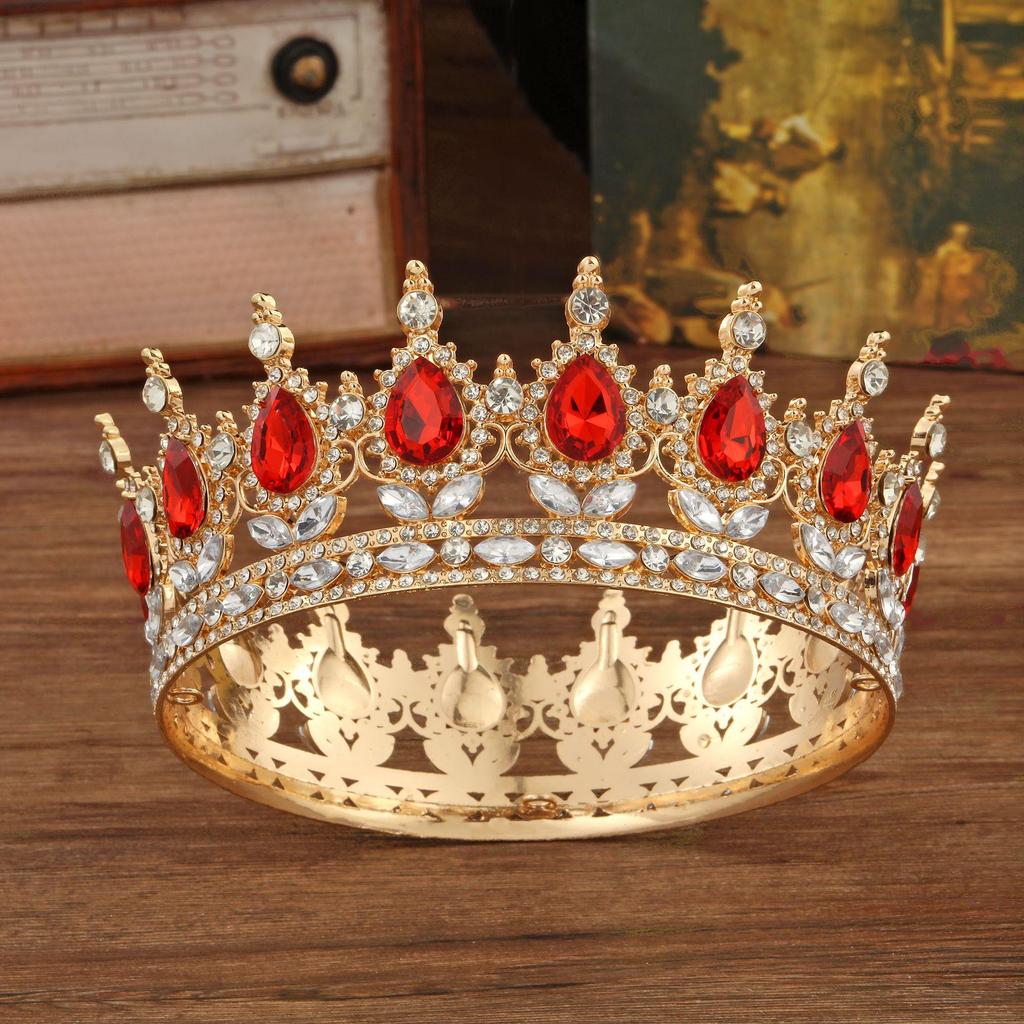 Elegancka Korona Ślubna Nakrycie Głowy: Wykwintna Dekoracja Tortu Weselnego, Urodzinowego i Akcesoria do Włosów dla Panny Młodej