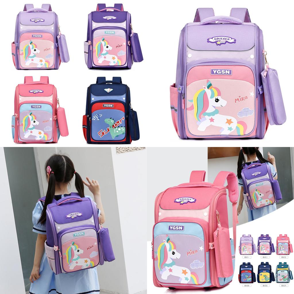 Adorable Cartoon Space Backpack For Kids Lightweight Durable Design For School Use