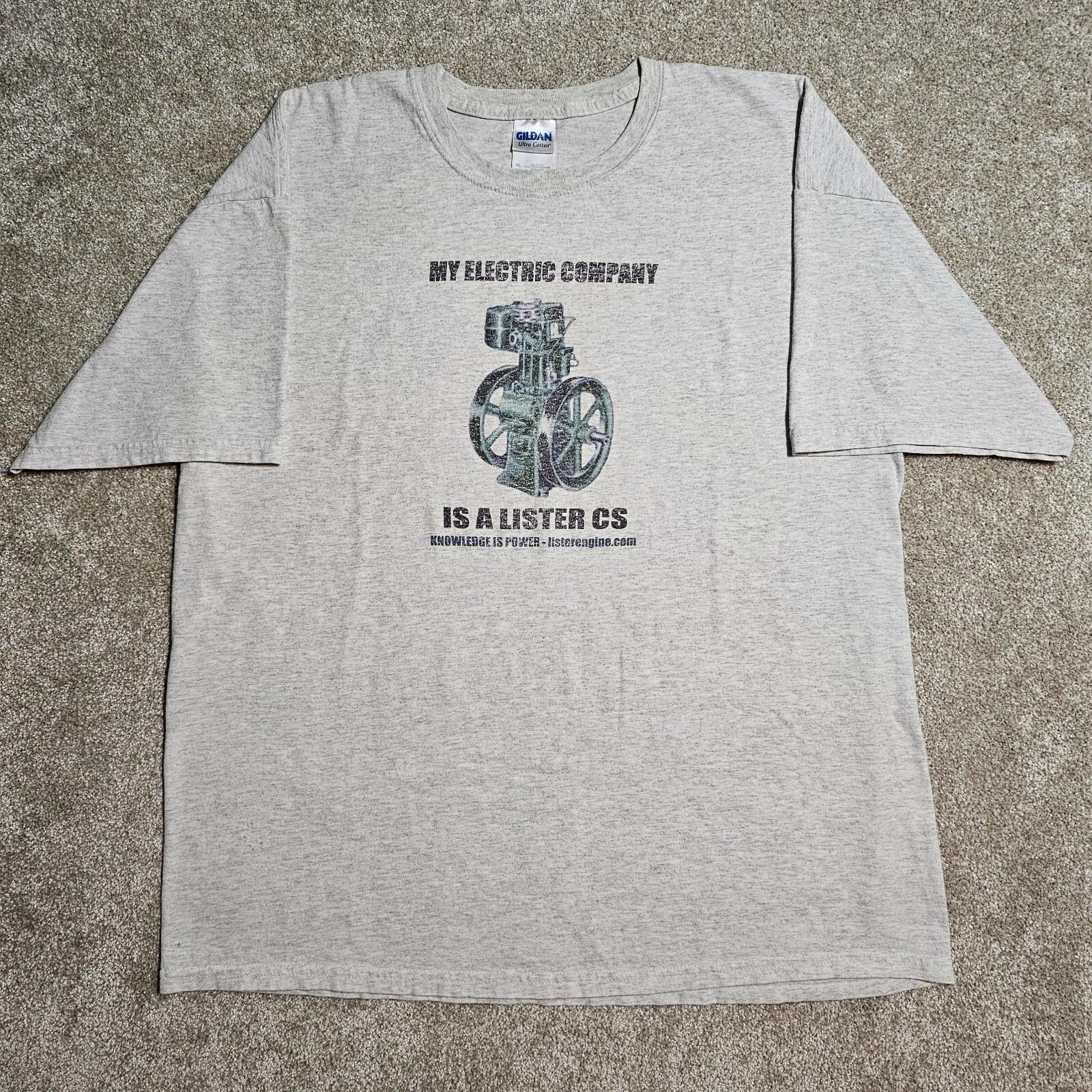 

Vintage Y2k Lister CS Free Energy T-shirt Mens XL Gray Conspiracy Theory Ironic L