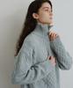 Yulago Cable Half Zip-Up Knit