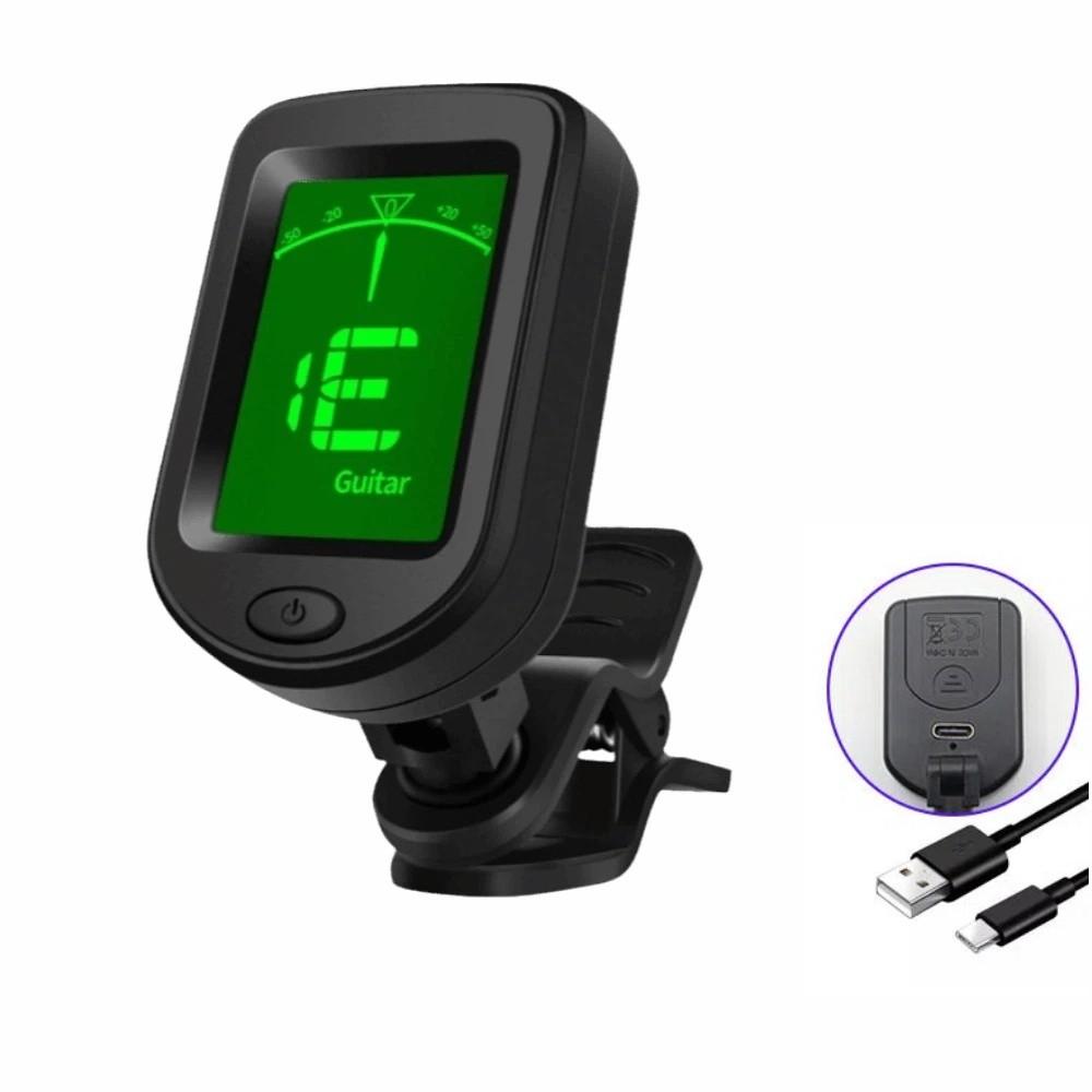 Clip On String Instruments Tuner Digital Instrument Tuner for Ukulele Bass Violin Banjo