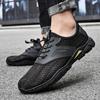 Men's shoes 2025 new large-size trendy summer breathable mesh sports and leisure shoes lightweight and versatile outdoor running shoes