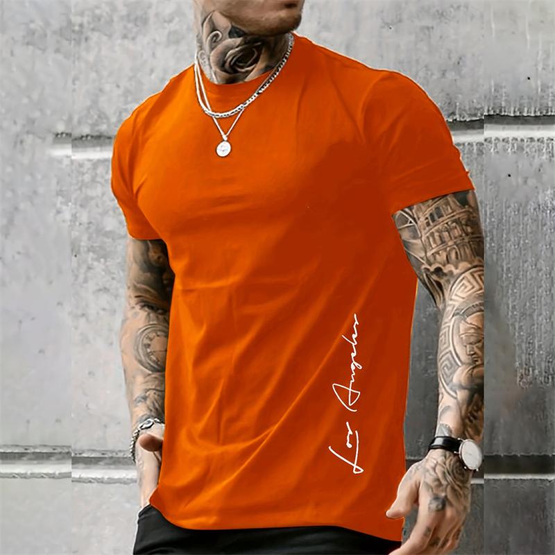 Simple Fashion Letters Graphic T Shirts Trend Summer Crew Neck 3D Printed Short Sleeve Tees Casual Streetwear Cool T-shirts Tops