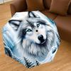 1PC Wolf Snowy Forest Umbrella-8-Rib Reinforced Portable Folding Travel Suitable for All Seasons Outdoor Daily Use  -J0323