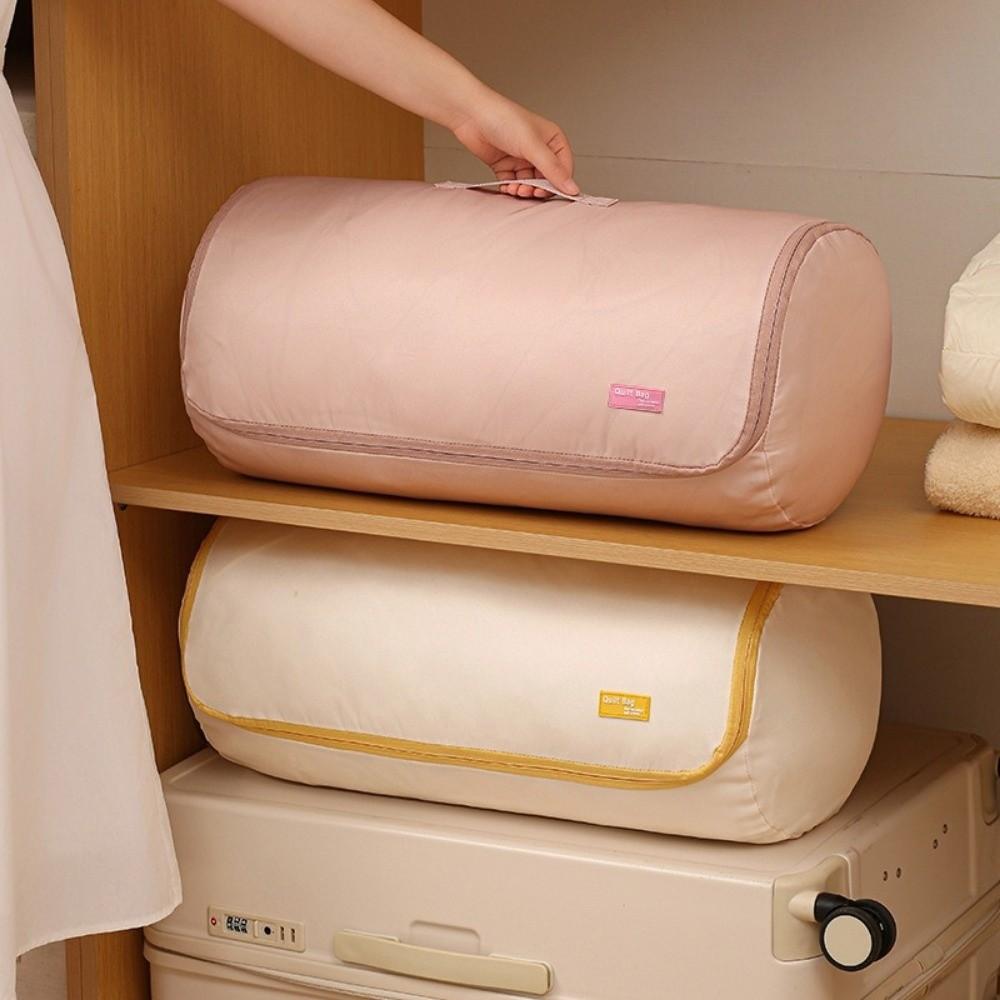 Moisture-proof Cylinder Quilt Storage Bag Large Cylinder Dustproof Luggage Packing Bag Space Saving With Zipper