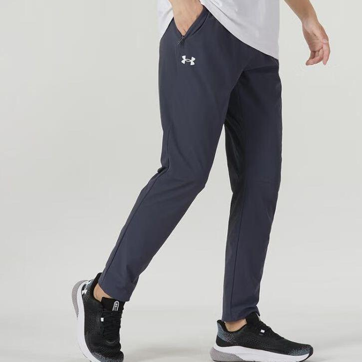 Under Armour Solid Loose Straight Leg Knit Sports Pants Men bottoms Graphite-Gray 23600701-013
