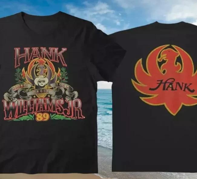 

Винтажная футболка Hank Williams Jr Double Eagle 1989 Tour черная двусторонняя L