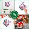 4Pcs Flower 2D Flat DIY Diamond Painting Kits Single Side Drill Hanging Gem Art Paintings Charm Crystal Painting Crafts Kit