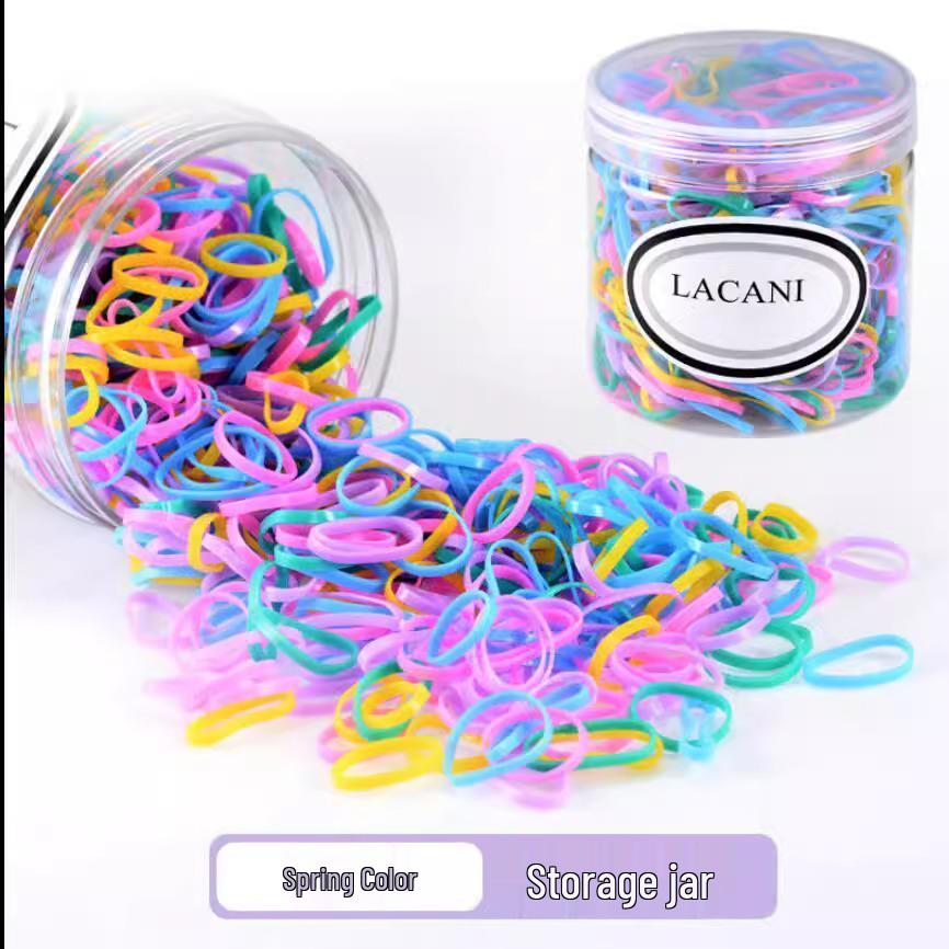 High Elasticity Black Hair Ties for Women & Children - Durable, Non-Damaging, Disposable Rubber Bands