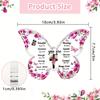 Vintage Acrylic Sign, Inspirational Christian Butterfly Acrylic Plaque - 'You Are Enough, Strong, Never Alone' with Scripture Verses & Floral Design 