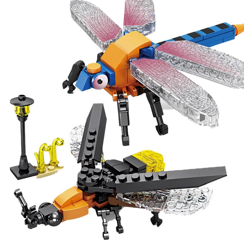 AI Tung Tung Sahur Building Blocks Figurine Shan Hai Jing Animal World Insect Set Brick Fox Running Shoes Shark Toy Gift Model