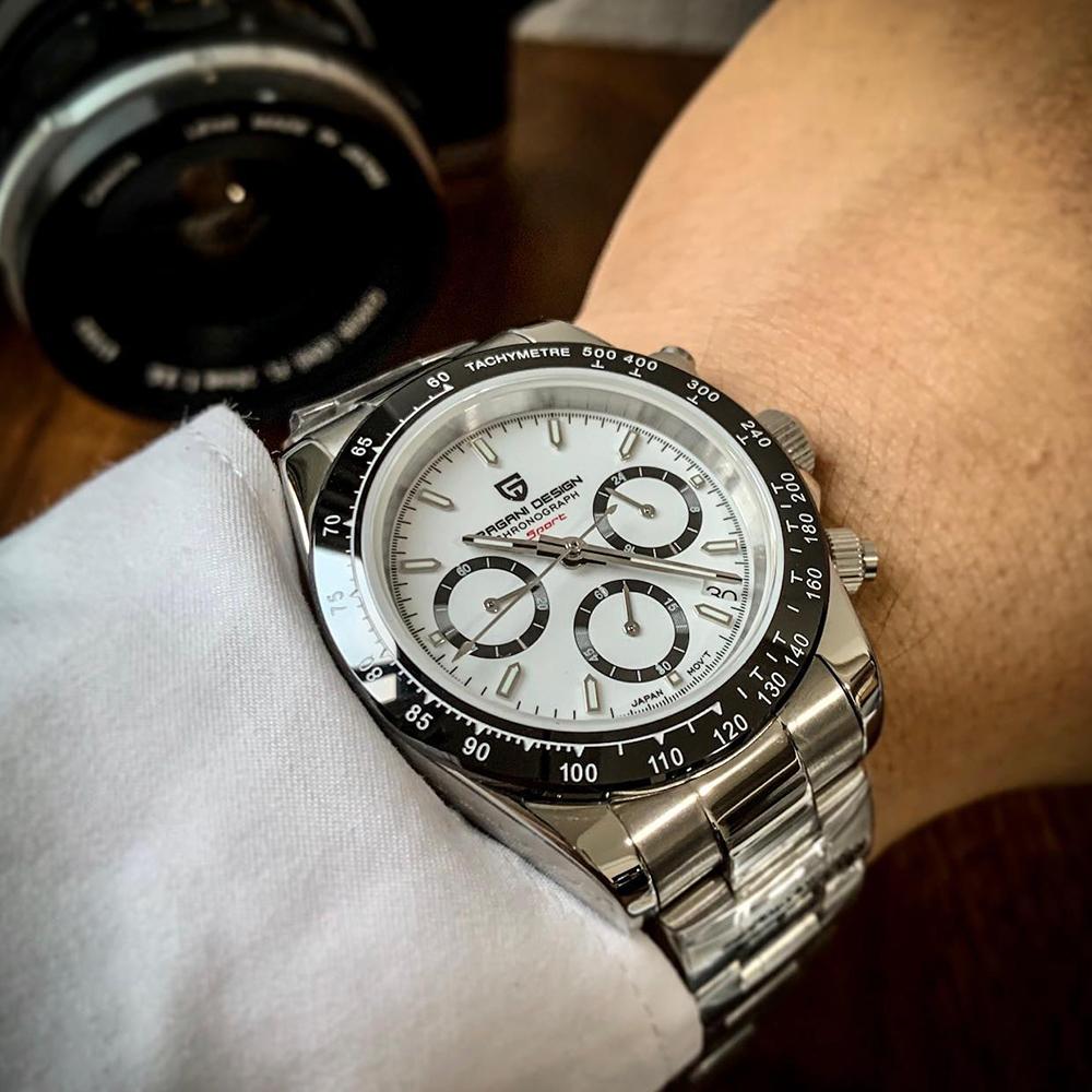 PAGANI DESIGN New 40MM Classics Fashion Series Men Quartz Wristwatches Sapphire Glass Chronograph Clock Watch For Men
