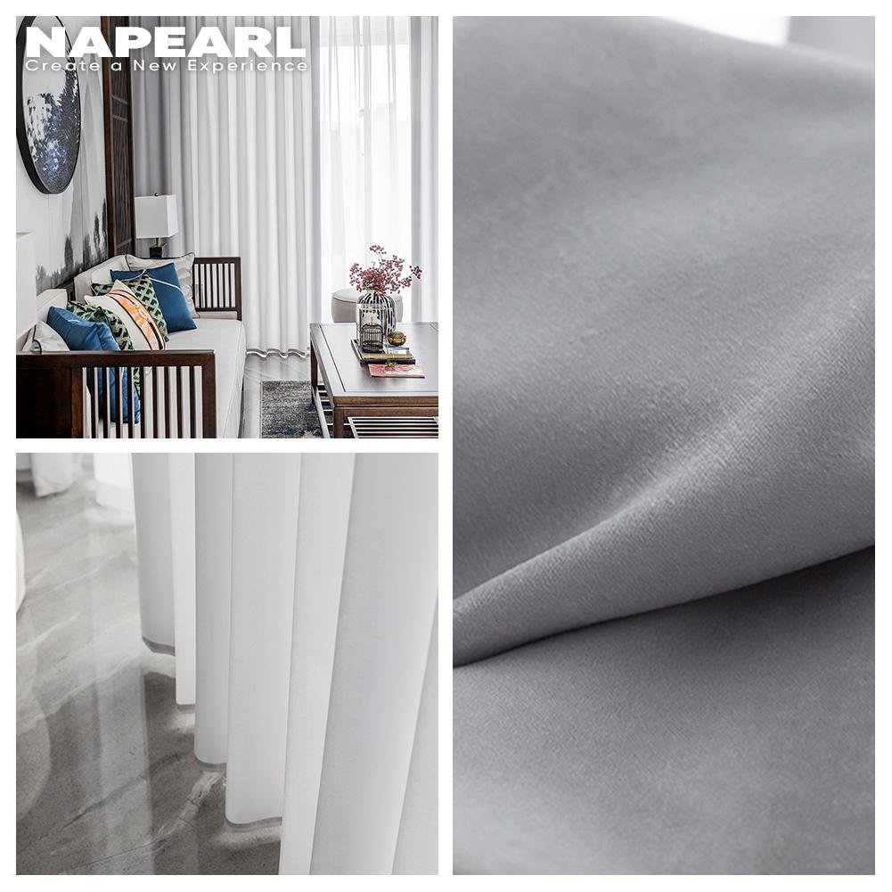 1PC Napearl Tulle Sheer Jednolity Kolor Zasłony Miękka Nowoczesna Zasłona Tiulowa Do Salonu Wystrój Domu