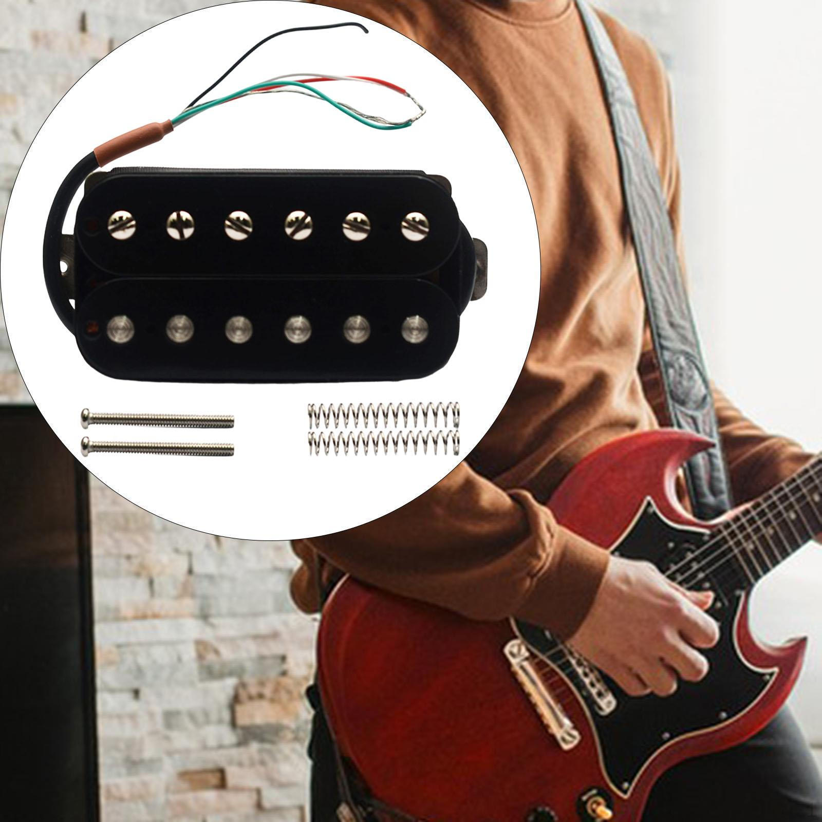 

c Guitar Pickup Double Coil Humbucker Split Musical Instrument Accessories Easy to Install Bridge 52mm