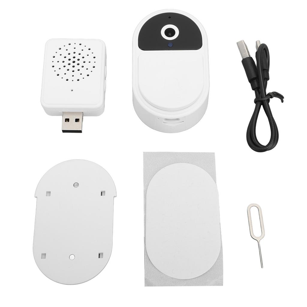 Video Doorbell WiFi Doorbell Camera Wireless 1080P Wide Angle Night Vision APP with Receiver Smart