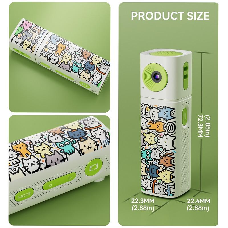 Action Camera 2K HD Portable Sports Camcorder for Students Outdoor Photography Video Long Battery
