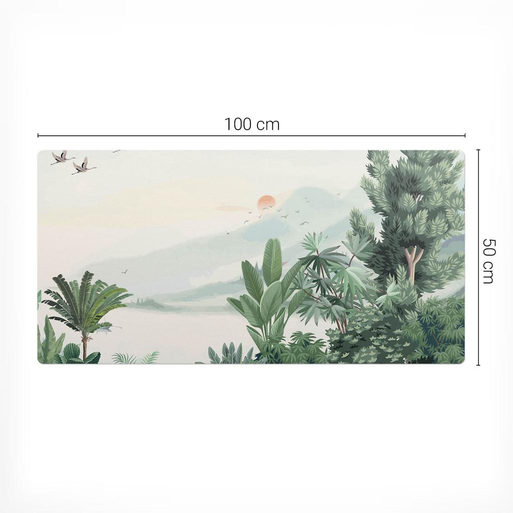 Podkładka Mata Ochronna Biurko Klawiatura Mysz Tropikalny Pejzaż 100X50 Cm