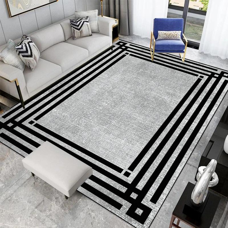Living Room Decoration Abstract Carpets Modern Home Soft Rugs Hall Sofa Light Luxury Floor Mat Room Decor Cloakroom Large Carpet
