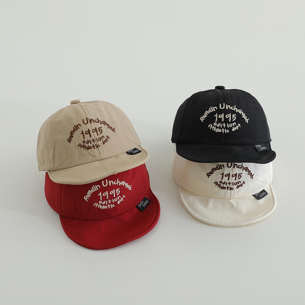 Quick Drying Baby Duck Tongue Hat Summer Eave Kids Baseball Cap 1-3year Children Summer Sun Hats Fashion Letter Sunscreen Visors