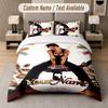 Set Biancheria da Letto Harry Styles 3 Pezzi, Testo Personalizzato con Nome, 1 Copripiumino & 2 Federe per Camera da Letto