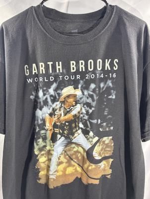 Garth Brooks World Tour 2014-16 Graphic Band T Shirt Black Country Music Mens XL Unisex T-Shirt