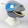Dinozor Yüz Yastığı Hareketli Çene Tyrannosaurus Rex Baş Örtüsü Cosplay Partileri İçin Ürkütücü Cadılar Bayramı Dekorasyonu