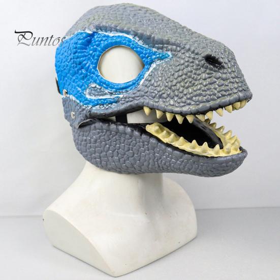 Dinozor Yüz Yastığı Hareketli Çene Tyrannosaurus Rex Baş Örtüsü Cosplay Partileri İçin Ürkütücü Cadılar Bayramı Dekorasyonu