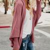 Plus-Size Knit Batwing Shawl in Navy
