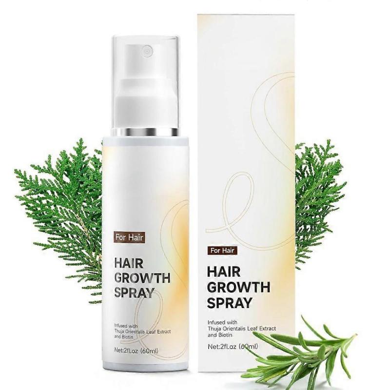 Hair Growth Spray with Rosemary Oil & Biotin- Lightweight, Non-Greasy, Nourishes Scalp & Boosts Hair Fullness, 60ml