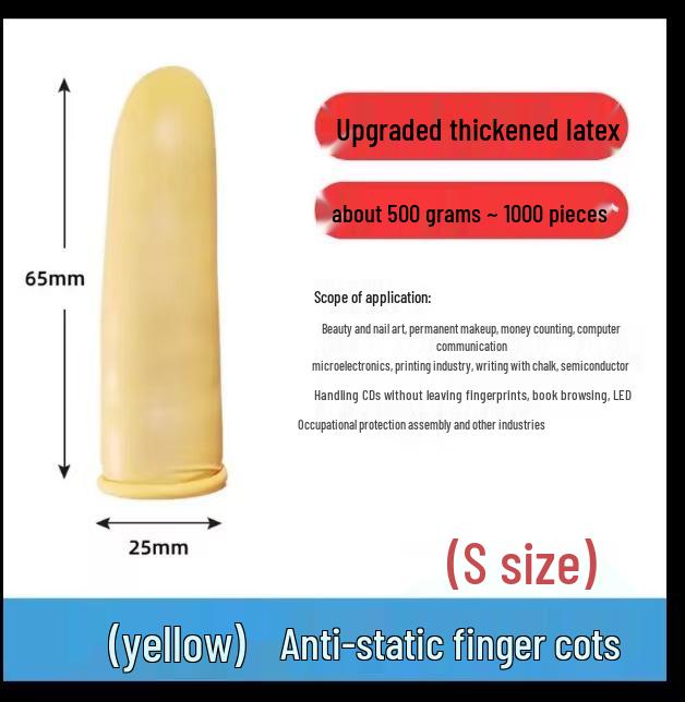 Thick Latex Anti-Slip Disposable Finger Cots - Wear-Resistant Silicone Protection