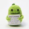 Handmade Knitting Owl Hug Pocket Doll With Card Home Room Decor Kawaii Mini Animal Plush Dolls Home Decoration Christmas Gift