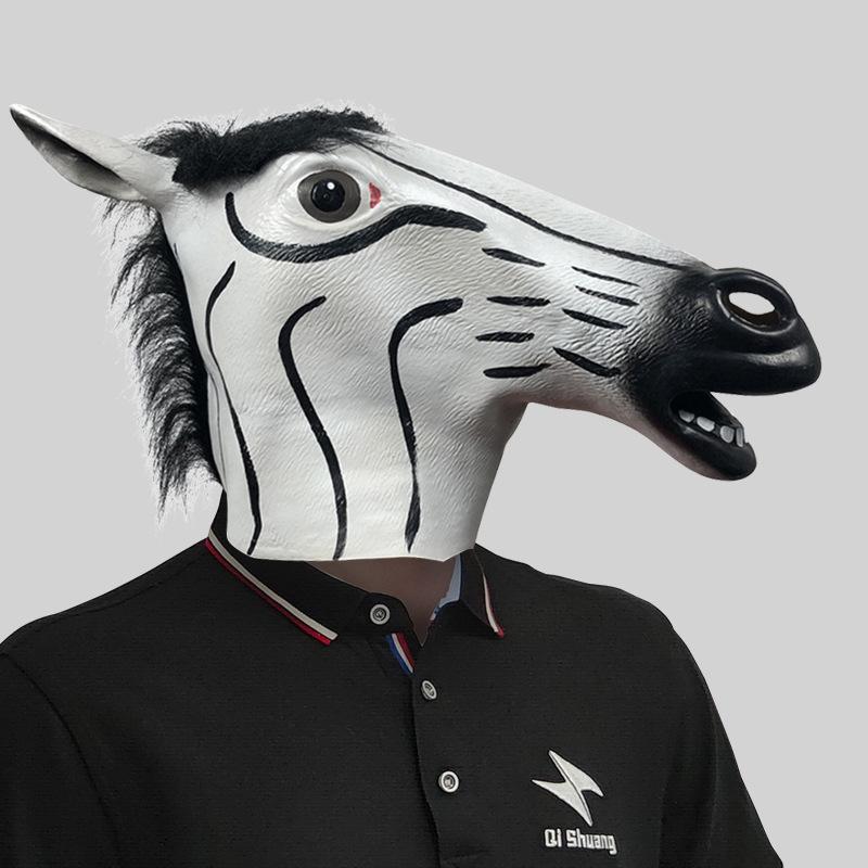 

Head Horse Whimsical Mask Available In Brown Black And White For Events Festive Large Zebra