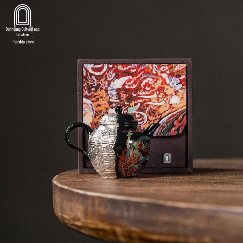Dunhuang Inspired Ancient Lacquer Ceramic Tea Set