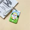 1Pc Macaron Bus ID Card Protective Cover Cases Student Meat Keyring Card Campus Access Door Credit Card Holder Bag Set Key Chain