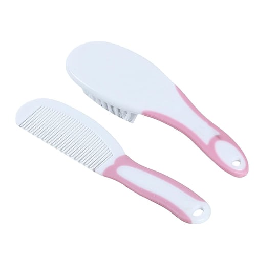 Baby Hair Brush and Comb Set for Newborns, Includes Baby Brush and Bristles, Perfect Baby Grooming Kit for Toddlers and Children, Red
