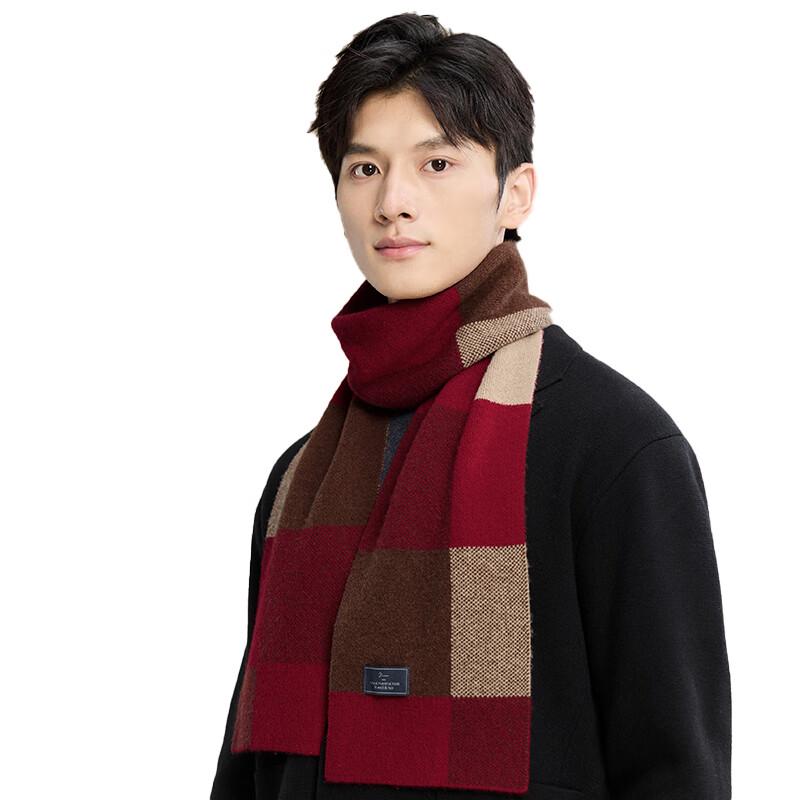 JIUMU Men's Pure Wool Winter Scarf