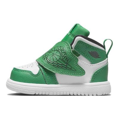 Air Sky Jordan 1 TD Lucky Green Baby Sneakers Black White BQ7196-301