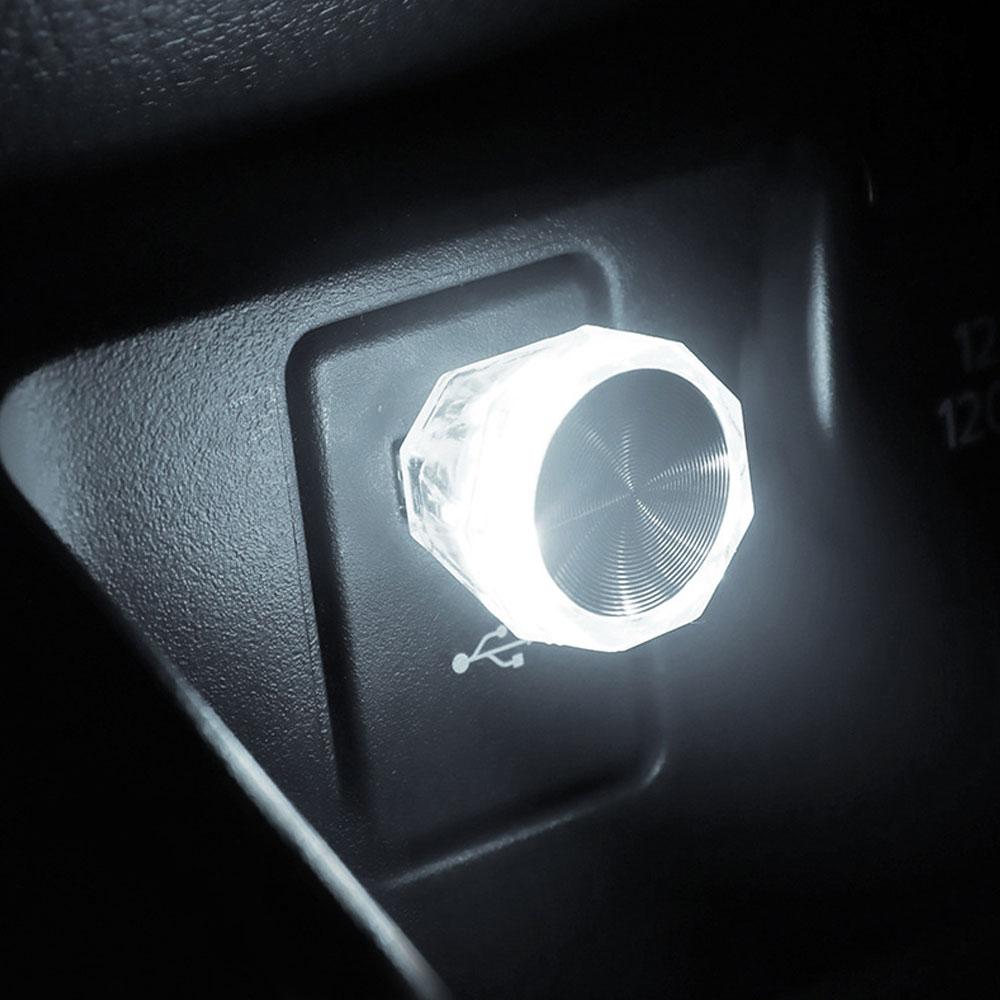 Universal Mini USB Light LED Modeling Car Ambient Light Neon Interior Light Car Jewelry Neon Atmosphere Ambient Lamp Accessories белый