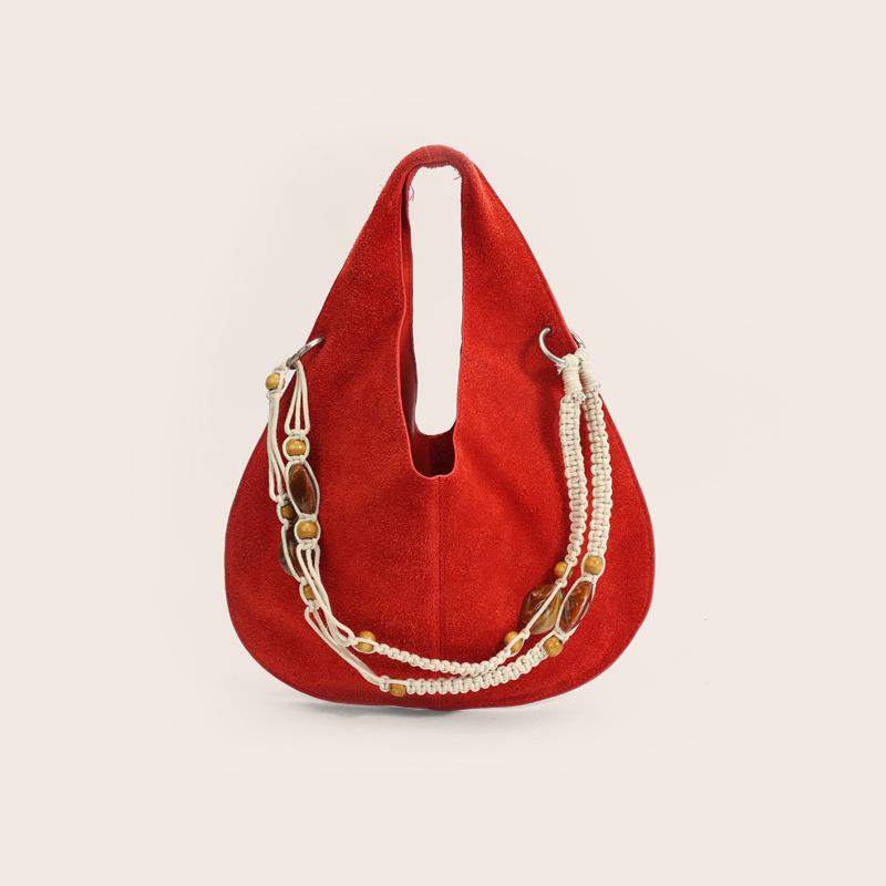 

Vintage Matte Leather Shoulder Bag Luxury High-end Vegetable Basket Small Bag Casual Versatile Commuter Handbag Messenger Bag