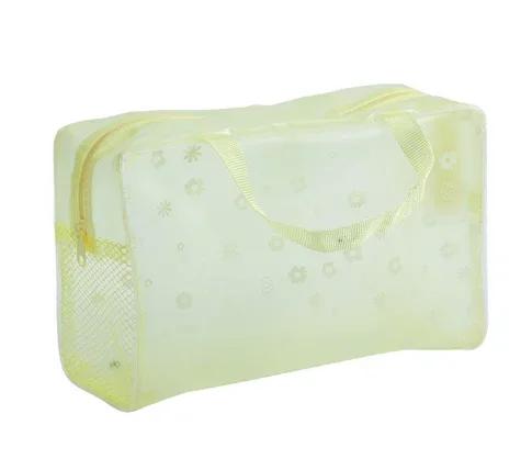 1 Pc PVC Transparent Cosmetic Bag Clear Makeup Bag for Women Girl Waterproof Zipper Beauty Case Travel Handbag Toiletry Bags