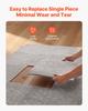 Carpet Tiles 457x457 mm, 10 Pack Carpet Square Rug Detachable & Damage-free, Self Adhesive Home Floor Soft Plush Padded for 2.1 Coverage, Easy DIY for