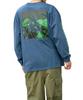 [IMPROVES] Casual [GERRY] Custom-made Neon Transfer MT Square Logo Long Sleeve T-Shirt, Men's, Blue