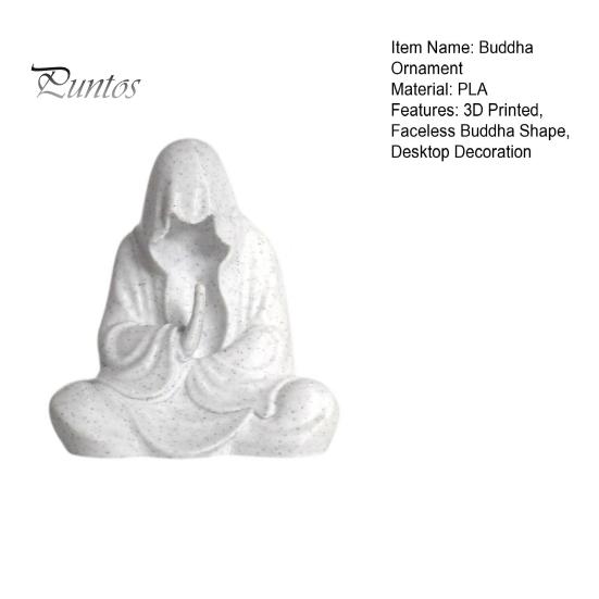 Faceless Buddha Ornament 3D Printed Figurine, Statue for Meditation & Desktop Spiritual Room, Sitting Sculpture Desk Shelf Decoration Home Office