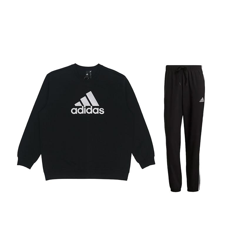 

Толстовка Adidas Urban Function с круглым вырезом и длинным рукавом, удобный комплект из простых длинных брюк со средней талией, унисекс, комплект из толстовок черного цвета HM2960+GK8982 XS