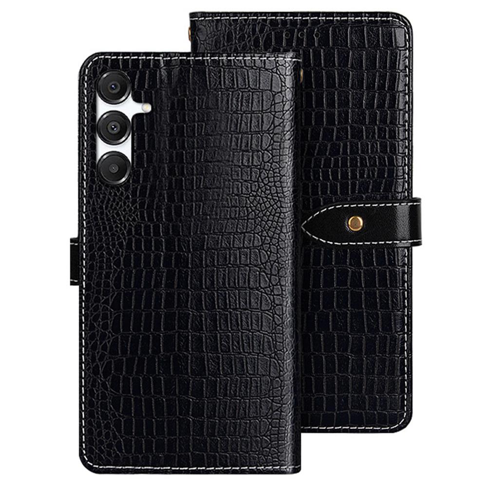 IDEWEI For Samsung Galaxy A16 5G/4G Case Crocodile Texture PU Leather Flip Phone Cover