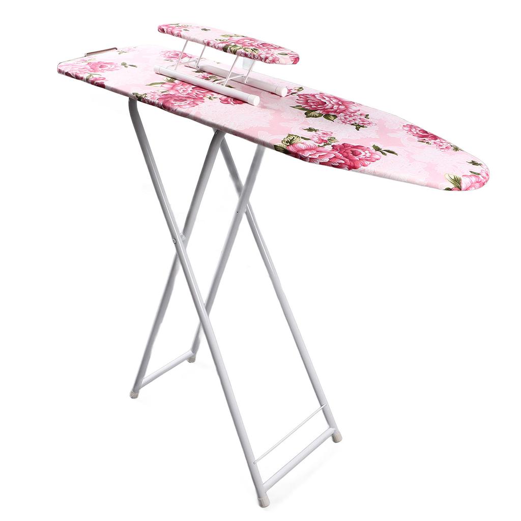 Tabletop Ironing Board Foldable Lengthen 36inch Stable Floral Pattern with Sleeve Iron Board for Sewing Craft Room
