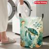 Collapsible Laundry Basket Large Round Waterproof Fabric Hamper Dirty Clothes Storage Bin Toy Organizer with Handles