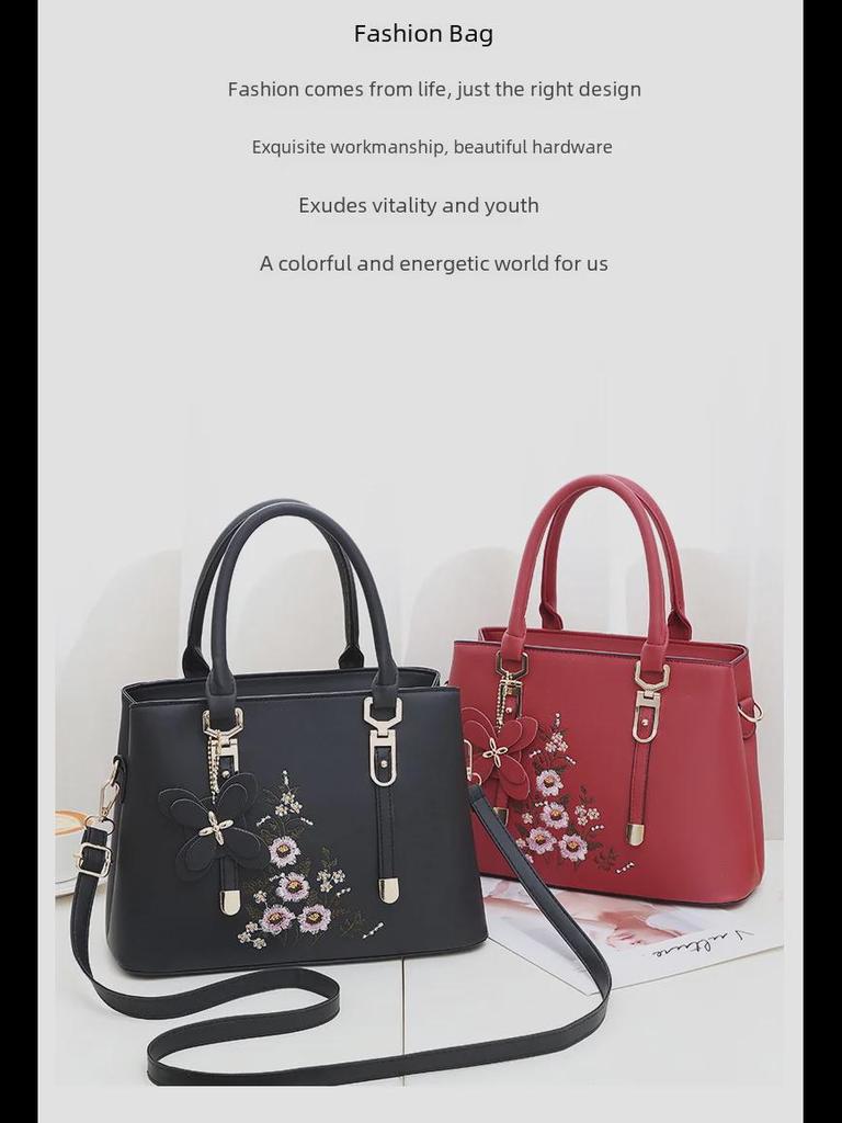 2021 Stilvolle Damenhandtasche: Trendige Umhängetasche mit großem Fassungsvermögen für Mütter und Frauen mittleren Alters